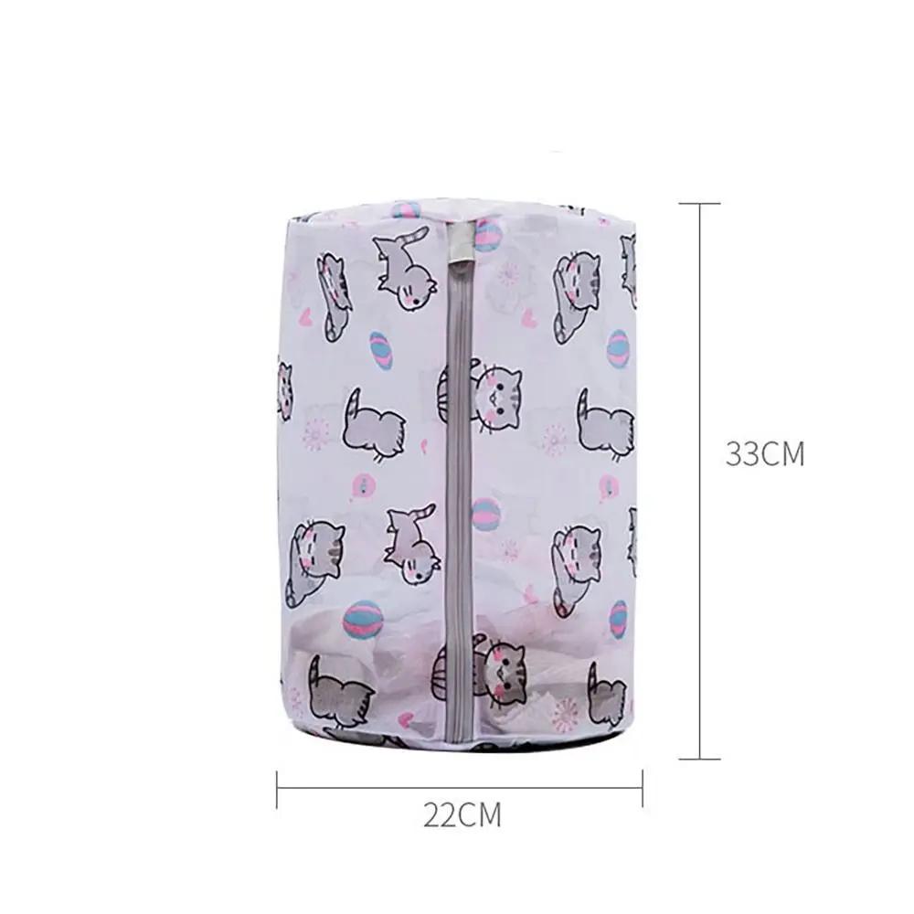 Printed Cat Mesh Laundry Bag For Protecting Underwear And Bras From Deformation - Thick Machine Washable Mesh Bag