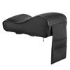 1Pc Black Car Suv Armrest Box Mat Heightened Pad Double Bag Pu Leather Universal