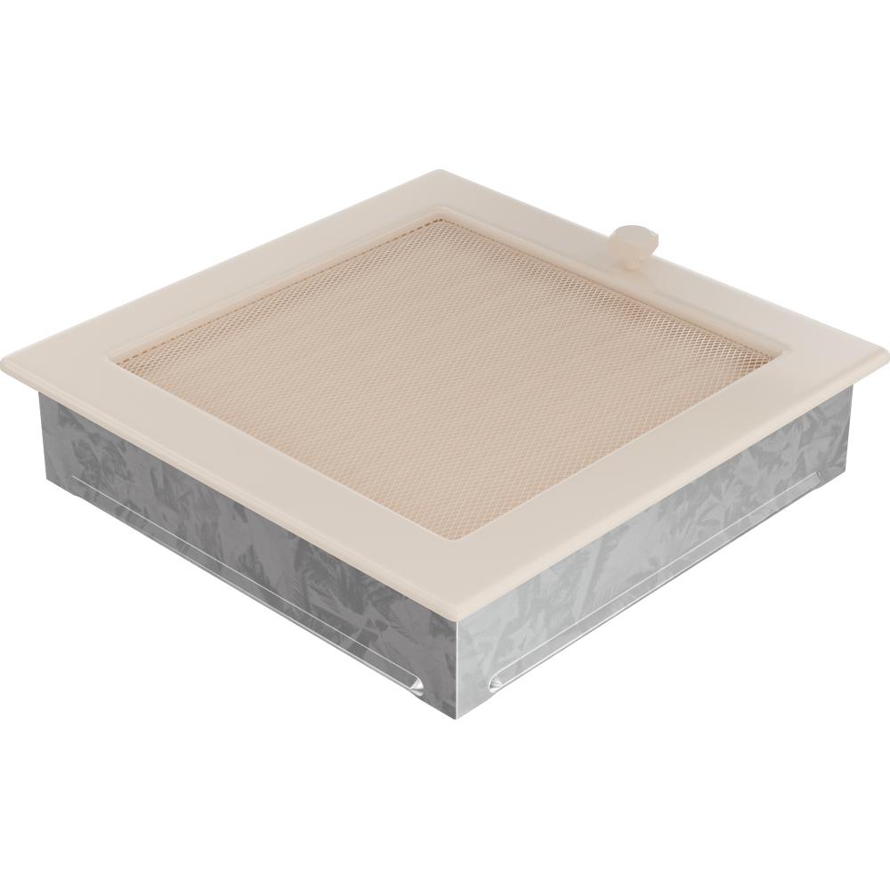 Vent Cover 22x22 Cream with Blinds