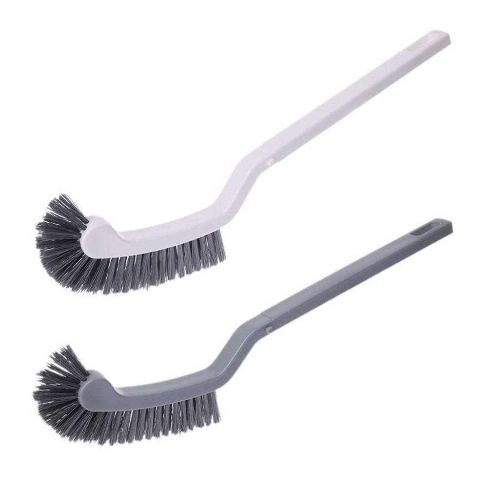 Corner Rim Cleaner Long Handle Graywhite Plastic Toilet Cleaning Brush