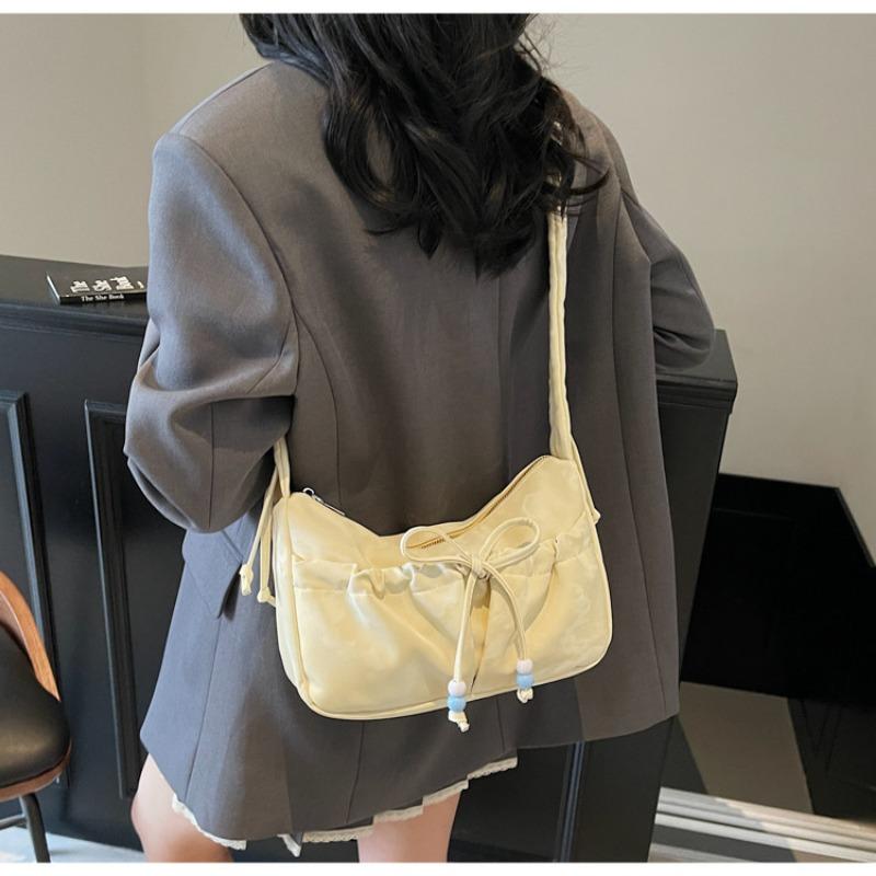 Popular bag new summer high-end pleated shoulder bag summer versatile messenger dumpling bag women's bag