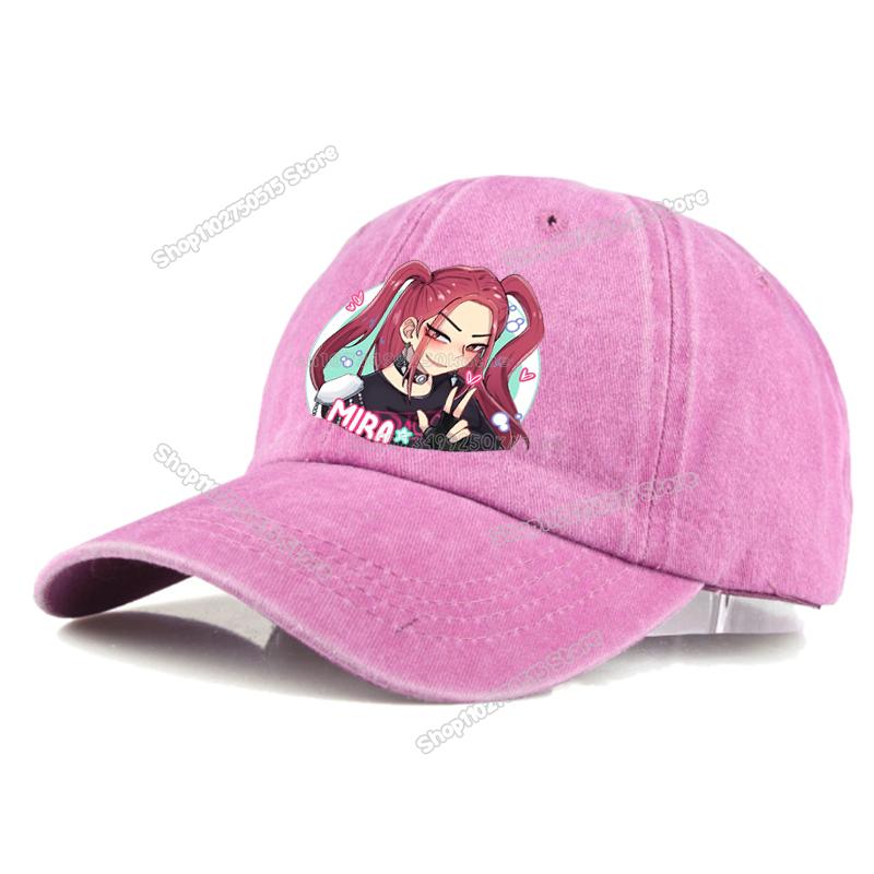 KPop Demon Hunters Retro Washed Baseball Caps for Women Girl  Snapback Sunhats Outdoor Travel Sunshade Peak Cap Hip Hop Dad Hat