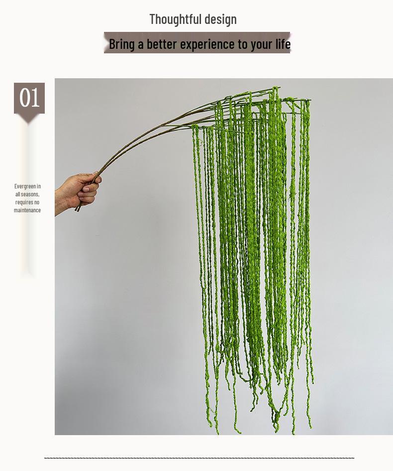 Forest Style Hanging Yarn Vine Decoration - Artificial Weeping Willow for Wedding and Hotel Arrangements