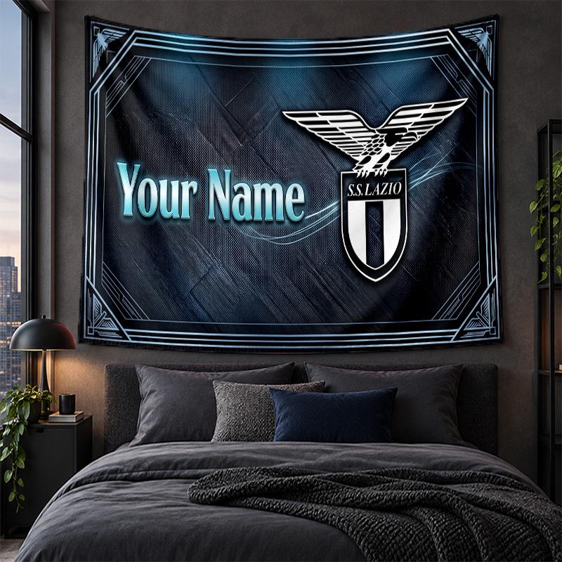 Personalisierte Wandbehänge Lazio FC Muster Kunst Hintergrundtuch