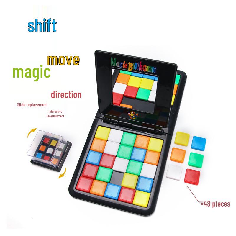 Two-Player Colorful Rubik's Cube Battle Game: Educational Parent-Child Puzzle Toy