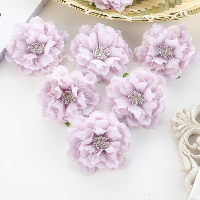 50/80pcs Artificial Silk Peony Flower Diy gift hairpin Home Party Wedding bridal bouquet wreath Decoration Outdoor Garden arch