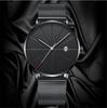 Men's Ultra-Thin Wormhole Concept Quartz Watch with Mesh Band