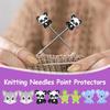 Knitting Stoppers 8x Koala Turtle Panda Cat Knitting Needle Caps Sweater Needle Caps Cute Cartoon Needle Tip Protectors Knitting