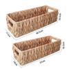 Water Hyacinth Woven Storage Basket - Magazine & Handheld Organizer