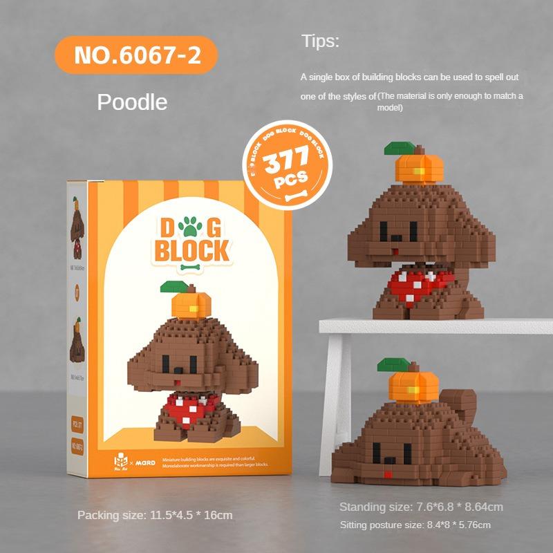 

Assembly Dog Small Blocks Toys Animal Corgi Pug Poodle Diamond Blocks Schnauzer Fun Gifts Girls Christmas Present Pet Shop no box