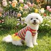 Ruffle Striped Dog Rainbow Striped Skirt Comfortable Dog Cooling Vest Dog Summer Vest  Casual Wear