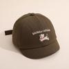 Adjustable Baseball Cap Embroidered Dog Pattern Cotton Fabric Casual Outdoor Hat Unisex Headwear for Everyday Use