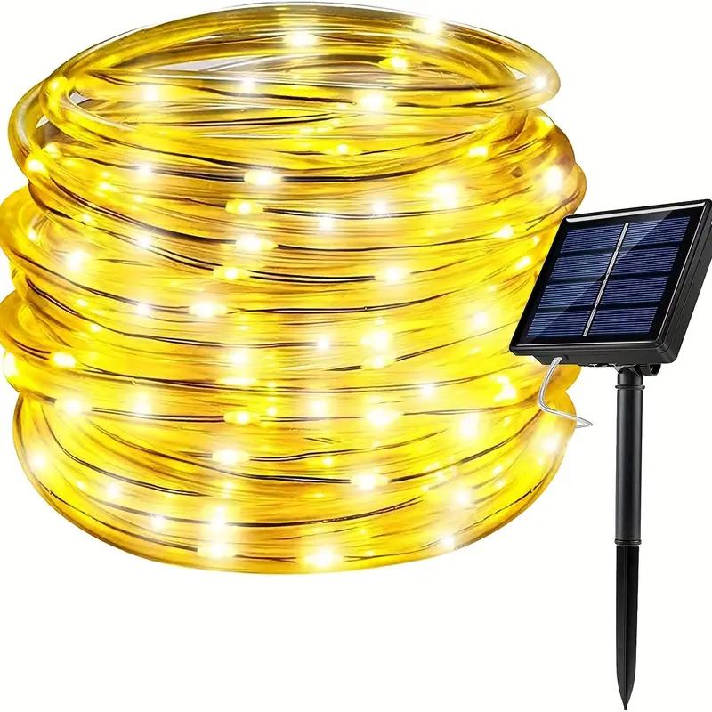 Solar Rope Light LED Outdoor Waterproof Copper Fairy String Tube Lights for Party Garden Yard Home Wedding Holiday Decoration