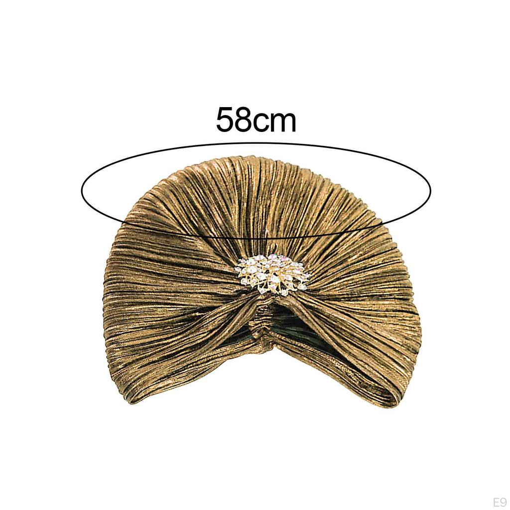 Indian Turban Beanie Stretch Headwrap Head Wrap for Female Women Lady Birthday Wedding