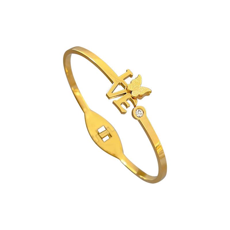 European And American Butterfly Bracelet Minimalist Retro Fashion Stainless Steel Bracelet