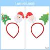 Christmas Cartoon Themed Headband With Santa Claus Elk And Tree Decoration