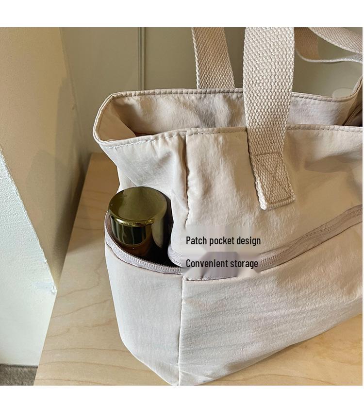 Cross-border Multi-compartment Commuter Tote - Large Capacity Solid Color Shoulder Bag for Outdoor Travel