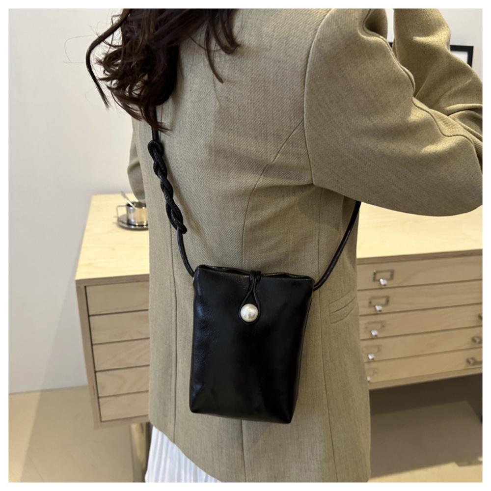 Crossbody Handytaschen für Damen Mini PU-Leder Umhängetaschen und Handtaschen Damen Handy-Umhängetaschen Einfache Unifarbene Tasche