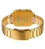 SKMEI 1888 New Design Golden Mens Digital Watch Costume Stainless Steel Band Rectangle Chrono Vintage Business Wristwatch
