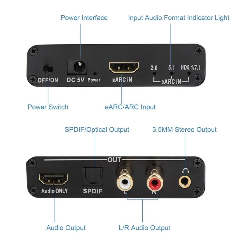 HiFi Sound Converters For Not eARC Devices Supports 24Bit/192KHz Sound Transmission