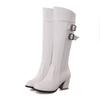 Fashion New Women's Boots Coarse Heel Platform Knight Boots Casual High Heel Medium Tube 52 Large Thickened Women's Boots