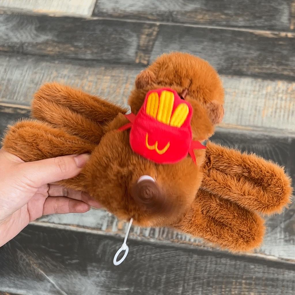 Kapibara doll snapping ring bracelet plush toy wagging tail capybara doll gift girl doll wholesale