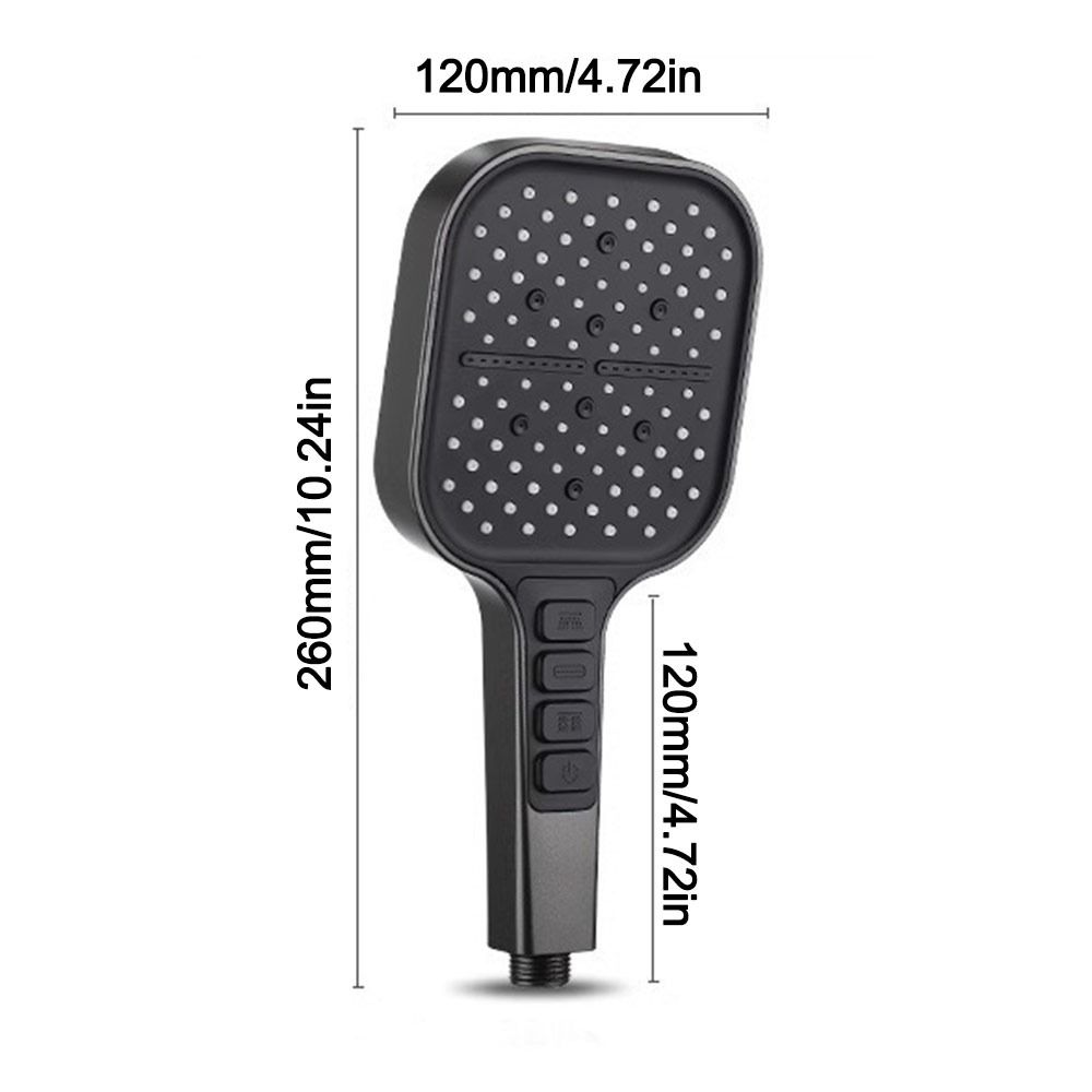 Handheld Shower Head 7 Modes Adjustable Shower Sprayer Universal Rainfall Shower