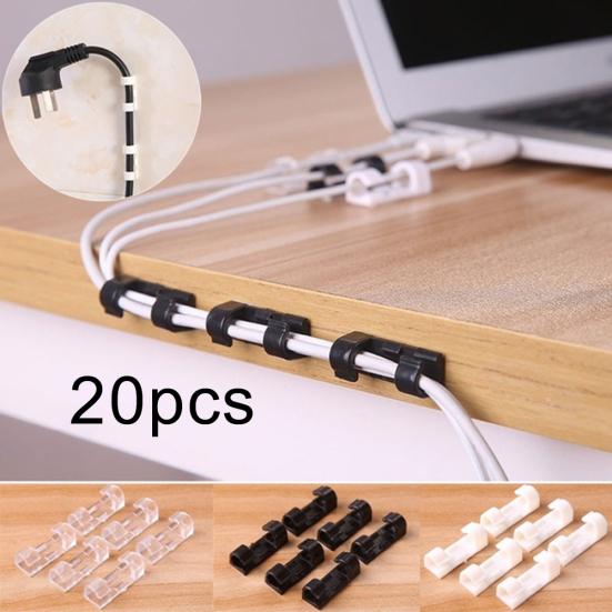 20 ks Klip na kabel Bezpečný Odolný proti opotřebení Odolný proti poškrábání Odolný vůči vysokým teplotám Spona na drát pro kancelář