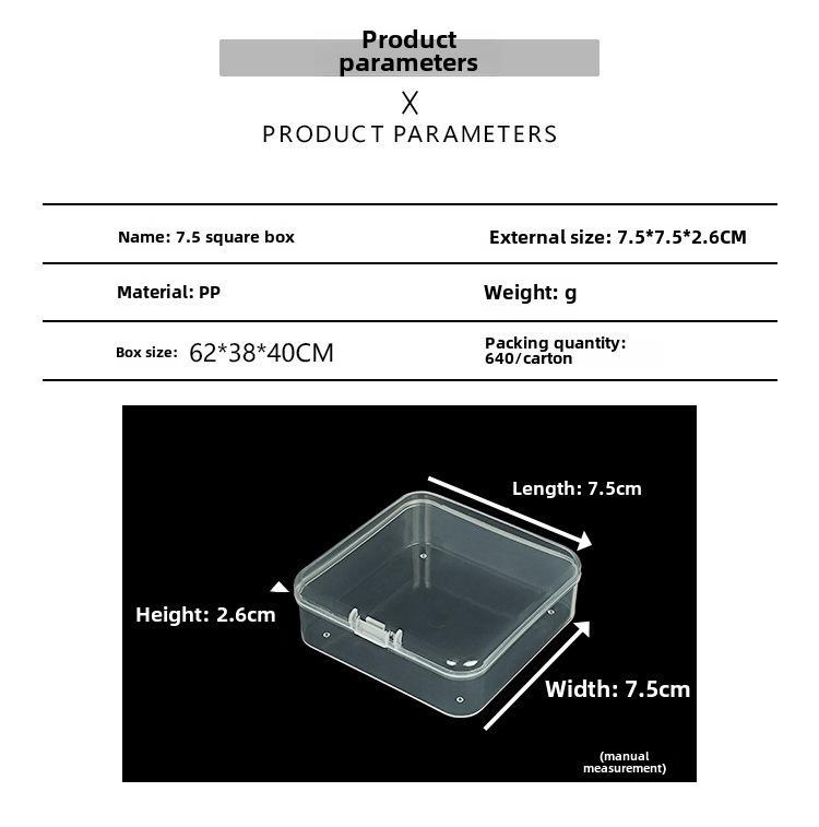 Caja de exhibición y almacenamiento de hardware de plástico transparente