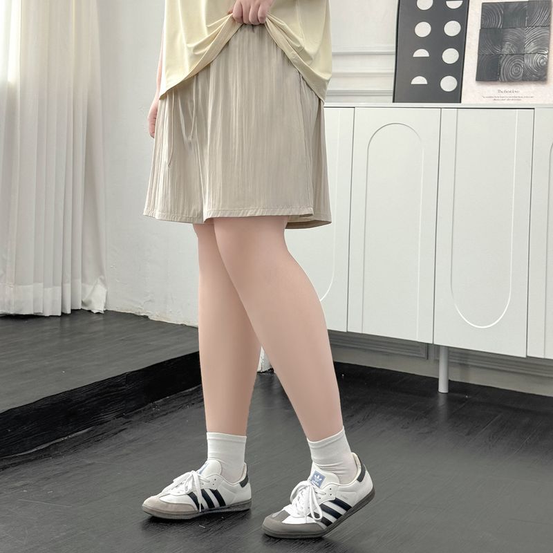 

Plus size women clothing [Yamamoto Cool Pants] Chubby Girl Summer Texture High Waist Loose Wide Leg Blazer Shorts