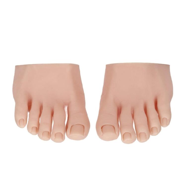 Practice Fake Foot Model Half Foot Design Fake Foot Flexible Silicone Prosthetic Manicure Tool for Nail Art Training