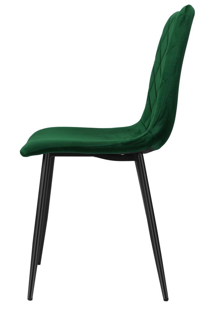 Dexter Upholstered Chair, Dark Green Velvet