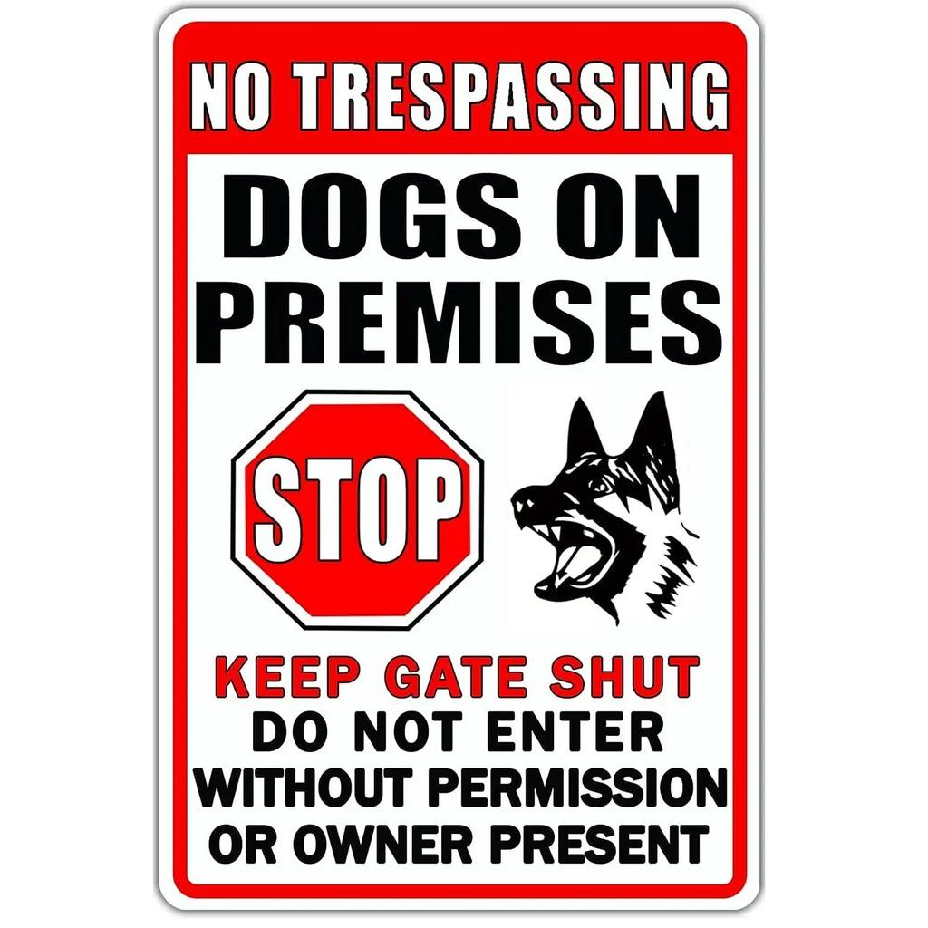 Retro No Trespassing Metal Poster Iron Decoration Perfect for Home Cafe Garage Club Bar Pubs