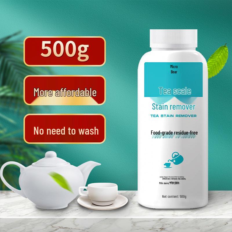 Weineng 500g Tea Stain Cleaner for Teapots, Trays, and Cups - Removes Tea Scale and Stains