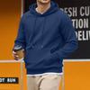 Men's Loose Fit Casual Hooded Sweatshirt Long Sleeve Pullover for Fall and Winter