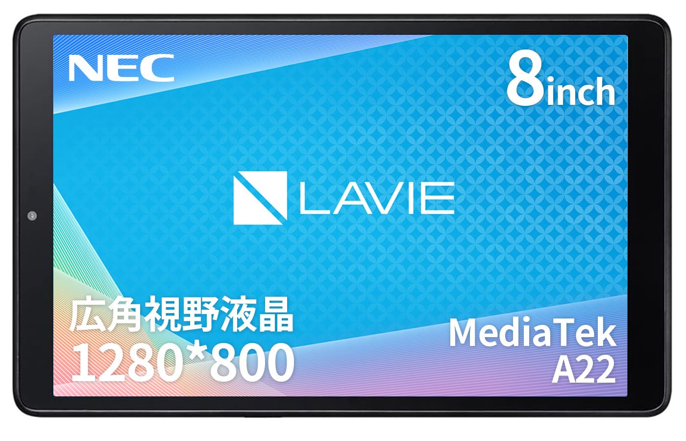 

NEC LAVIE Tab Tablet T8 8-дюймовий світлодіодний дисплей із широким кутом огляду РК-дисплей MediaTek A22 3 ГБ 32 ГБ Модель Arctic Grey Android 12 TAB08H04 wi-fi