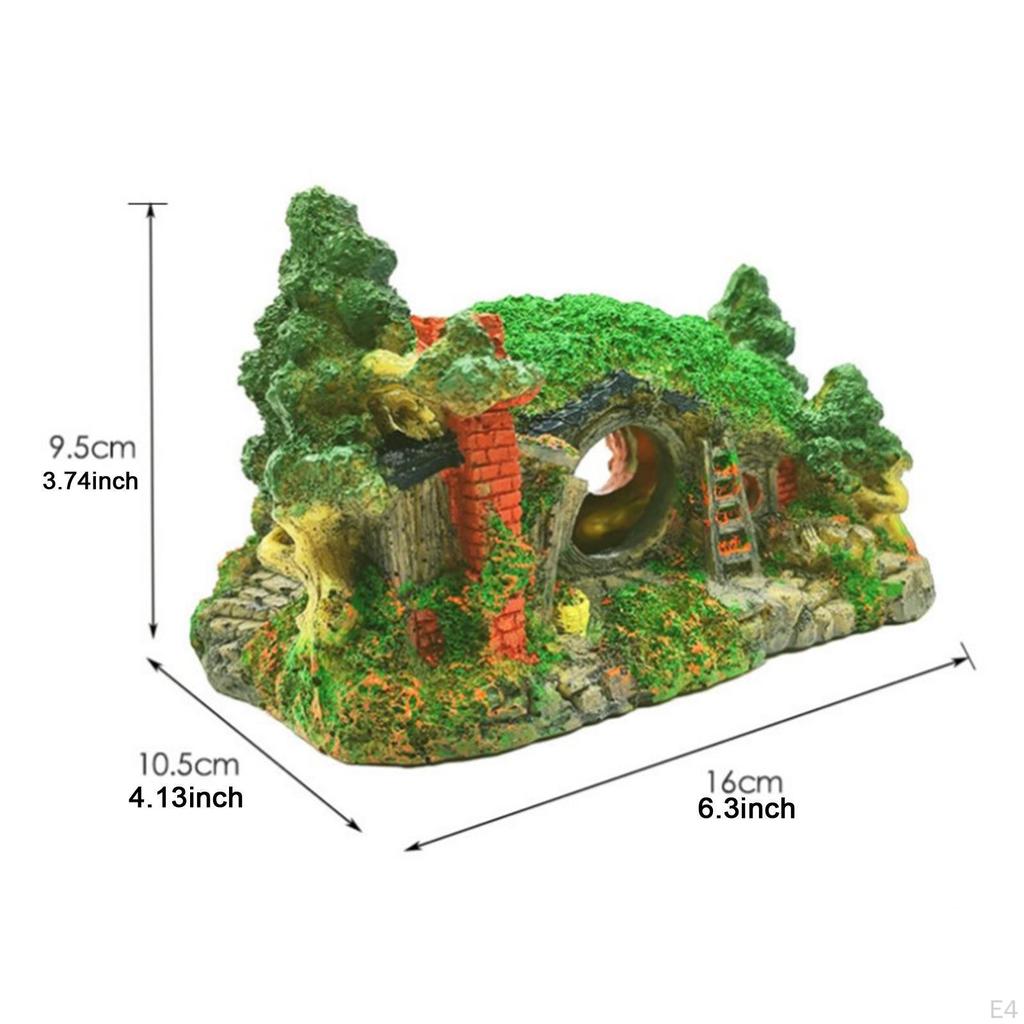Aquarium Decor House Cave Hole Shelter, Accessories for Betta,Creative,Fish Tank Hut