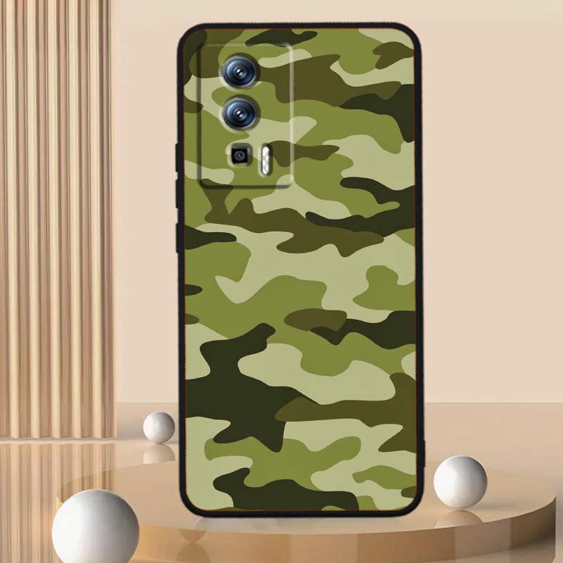 Creative camouflage pattern Phone Case For Xiaomi Redmi 12 13C 12C 13 10C 9T A2 9A 9C 7A Note 10S 8T 10 9 8 Pro 4G 5G Black