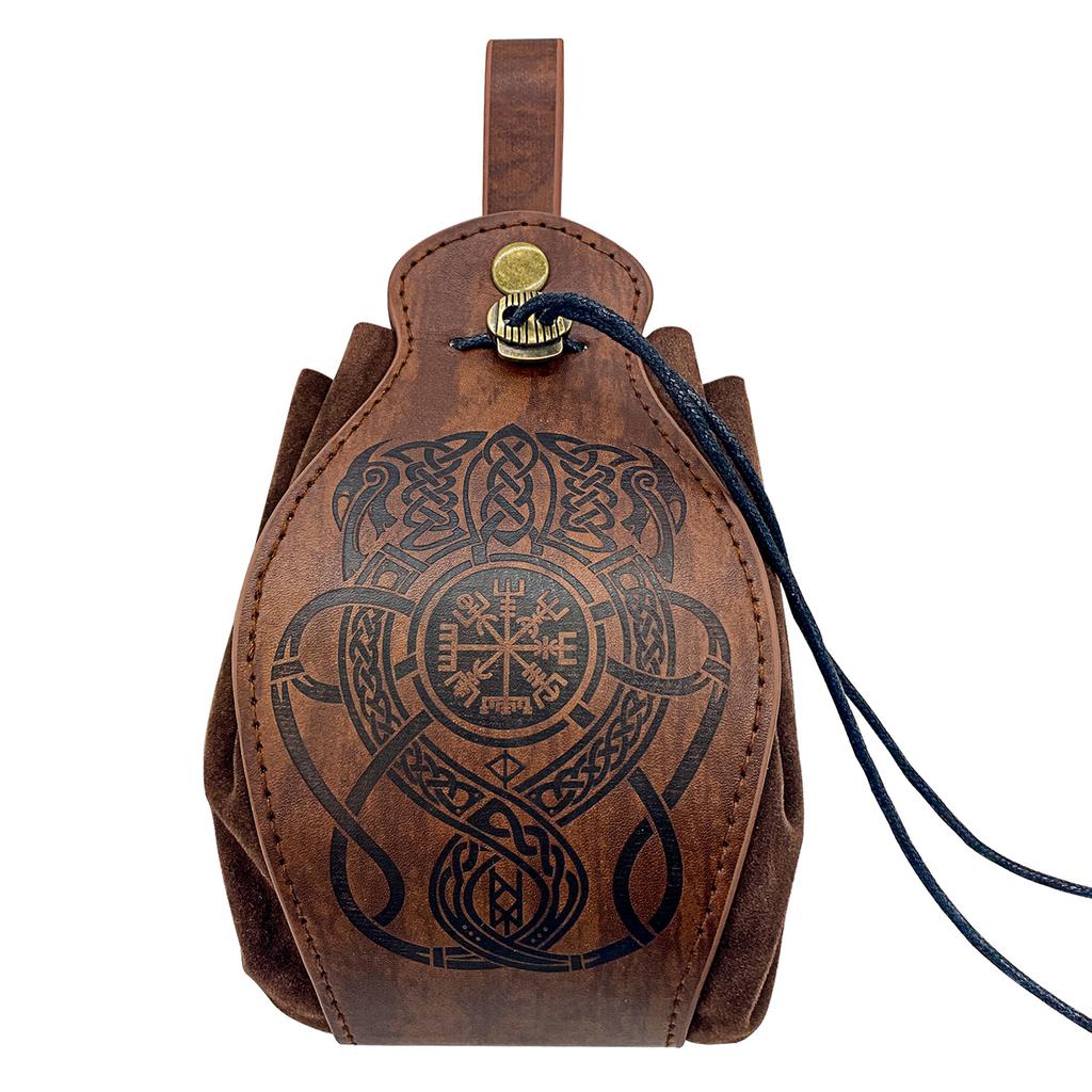 PU Leather Bag for DND Dice Game Tray 5 Celtic Designs Cute Drawstring Pouch  Role Playing RPG Gift Coin Purse