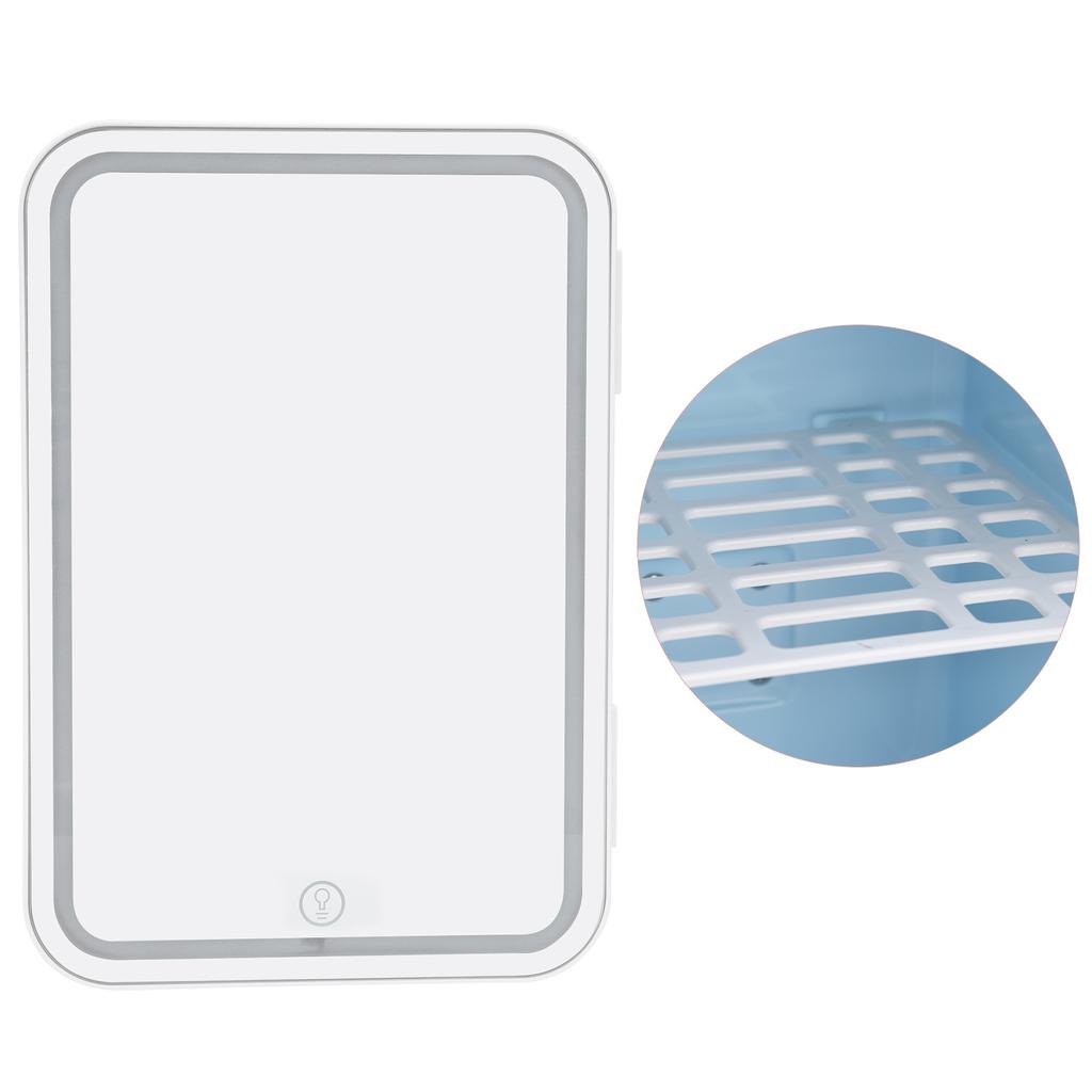 LED Makeup Fridge 8L Mirror Door Mini Fridge Portable Skincare Refrigerator for Car Travel