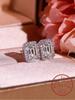 925 Silver Gorgeous Princess Rectangle Zircon Stud Earring For Women Anniversary Partyt Luxury High Quality Jewelry