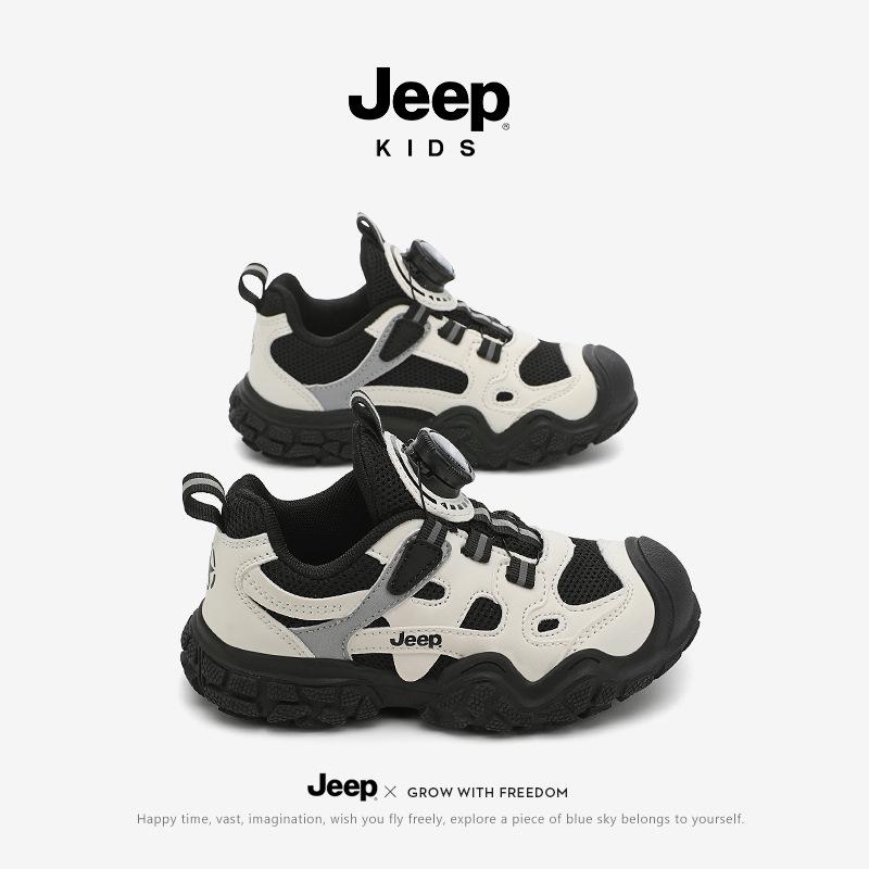

Сетчатые кроссовки Jeep для детей: Легкие, износостойкие, удобные кроссовки для бега для мальчиков и девочек на весну и осень 2026 года. 34 чёрный/белый