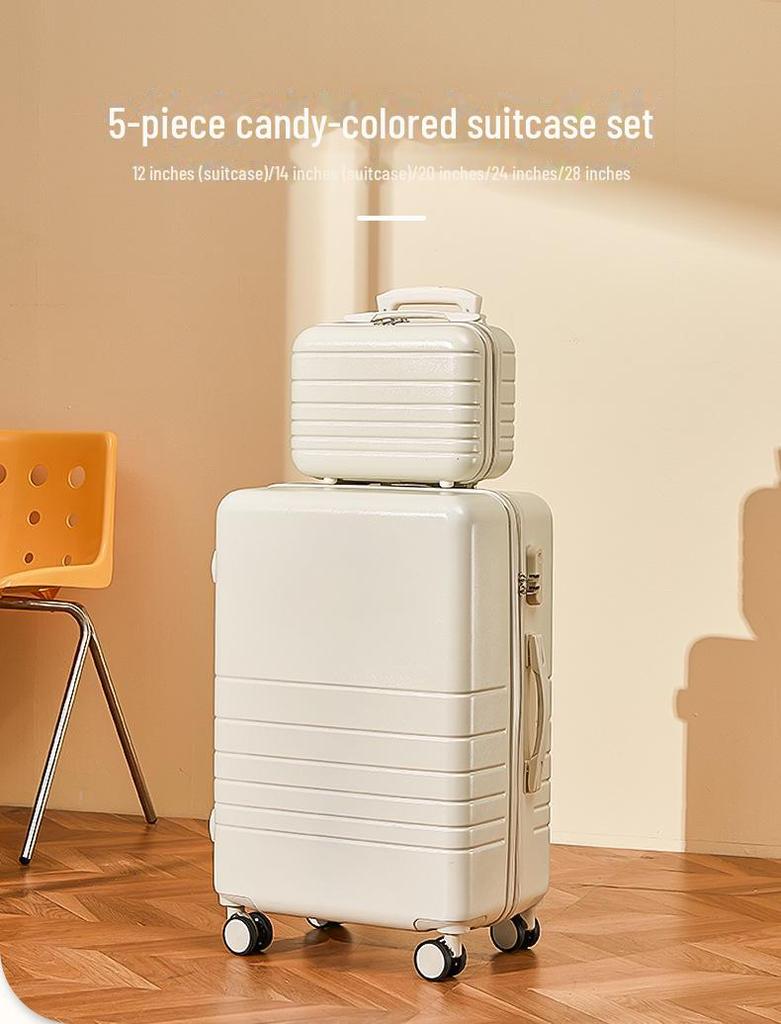 Yongsheng Candy Color Luggage: Lightweight, 24-inch Suitcase & 20-inch Carry-On Set for Women, Students, and Mothers.