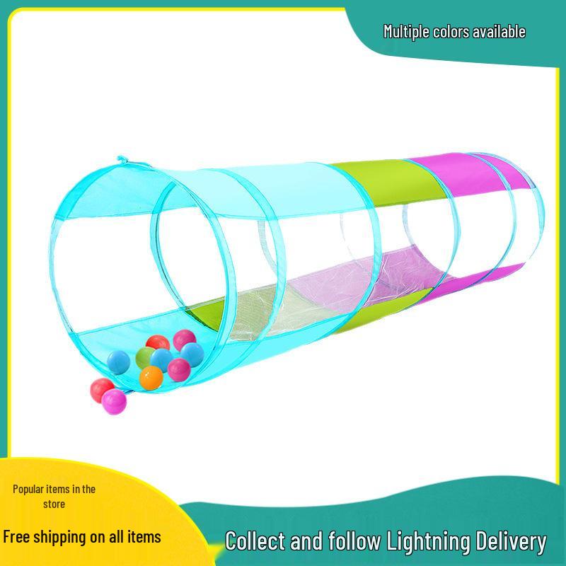 Indoor Kids' Play Tent with Crawl Tunnel for Sensory Integration