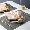 6 Pieces Zinc Zinc Zinc Alloy Metal Napkin Holder Elegant Napkin Buckle Tissue Ring  Western Restaurant
