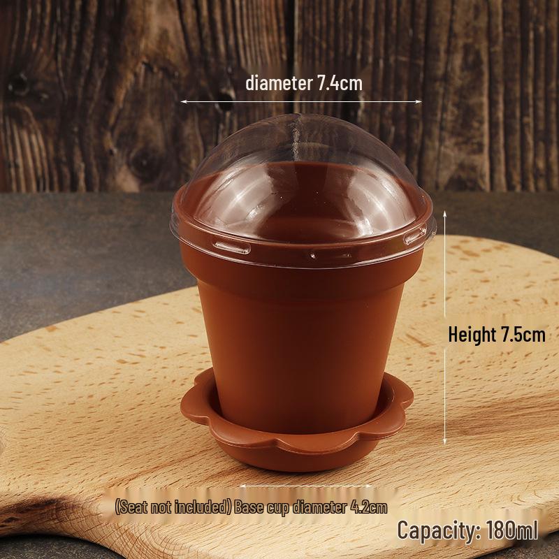 Bonsai Mousse Dessert Cup Wood Crumb Cake Pot for Pudding, Ice Cream, Jelly & Yogurt