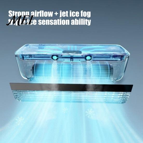 Misting Cooling Fan Portable Mini Split Air Conditioner Fan, Adjustable Speeds Energy Saving Flexible Solution Quiet Wall Mount Desk for Home