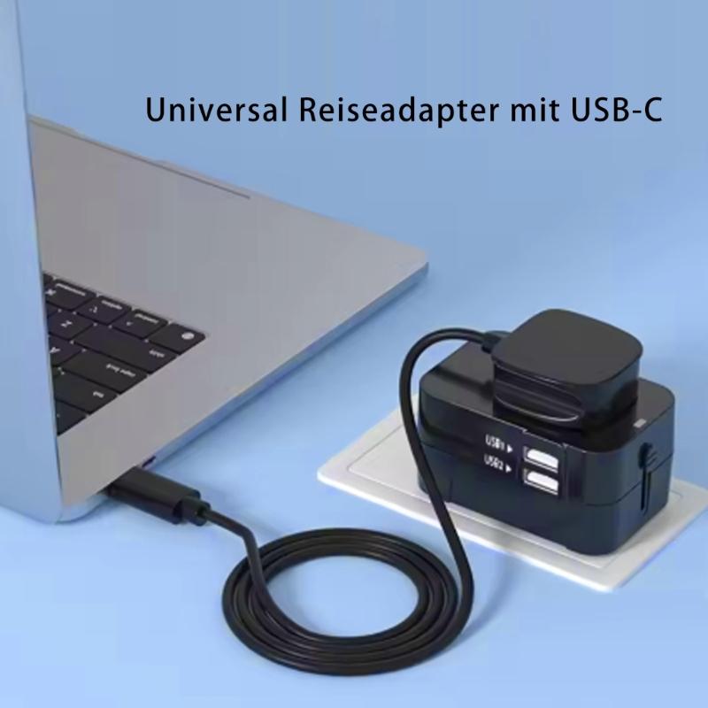 Travel Adapter Worldwide Universal Travel Plug International Socket Adapter with 2 USB Universal Socket Adapter