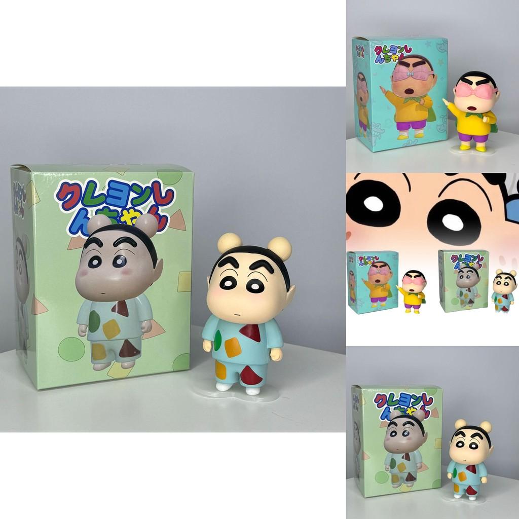 Adorable Q Version Crayon Shinchan Pvc Figure With Pajama And Cape Styles 10cm