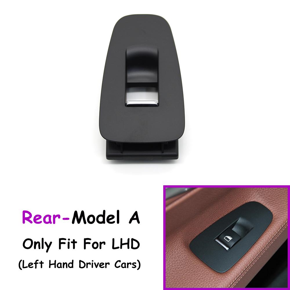 

LHD Car Interior Left Right Rear Window Lifter Switch Cover Trim For BMW 5 Series GT F07 2010-2017 51417234801 51417232537 Rear Model A-Black